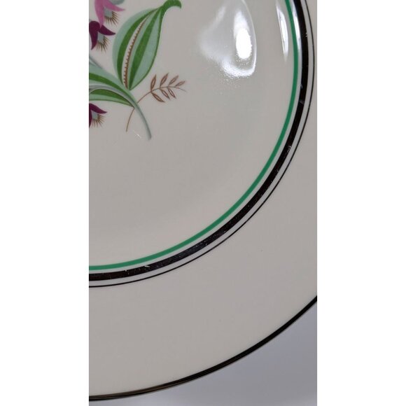 Syracuse China Coralbel Floral Dinner Plate Platinum Trim - Picture 9 of 12